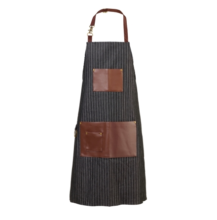 Pinstripe apron black